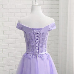 Beautiful Light Purple Short Bridesmaid Dress