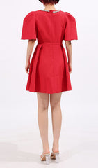 Gunda Dazzling Red Diamante Mini Dress