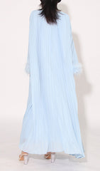 Cierra Luxe Lilac Pleated Maxi Dress