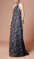 Gari Halter Backless Maxi Dress