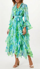 Gillian Bohemian Ruffle Maxi Dress