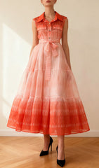 Isi Ombre Tie-Dye Sleeveless Midi Dress