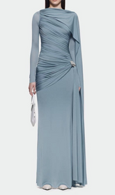 Hanayo Draped Ruched Maxi Gown