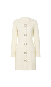 Joanna Luxe Tweed-Inspired Knit Mini Dress