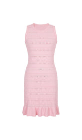 Eliane Pink Knit Mini Dress