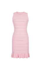 Eliane Pink Knit Mini Dress