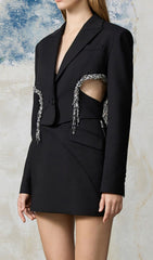 Brenna Diamond Cutout Mini Blazer Dress