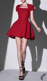 Chaela Chic Red Mini Dress