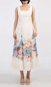 Genoveva Elegant Floral Midi Dress