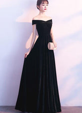 Charming Black Long Bridesmaid Dress