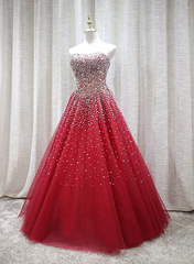 Vestido de fiesta rojo brillante