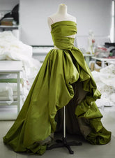 Green High Low Chic Beautiful Party Dress Prom Dress