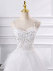 Lovely Tulle with Lace Applique Straps Short Party Dress