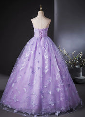 Precioso vestido largo de encaje morado para dulces 16