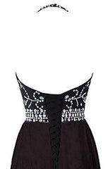 Hermoso vestido de fiesta de corte A con cuentas degradadas