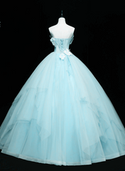 Lovely Blue Tulle Long Sweet 16 Dress
