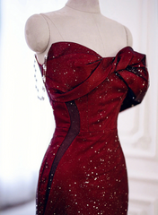 Vestido de fiesta largo negro y rojo Vestido de fiesta