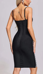 Chic Geometric Jacquard Bandage Bodycon Party Dress