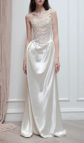 Ethereal Cali Pearl One-Shoulder Wedding Dress