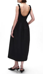 Emmet Black Midi Dress