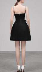 Carmi Black Embellished Mini Dress