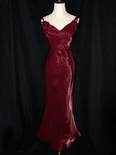 Wine Red V-neckline Mermaid Long Straps Party Dress