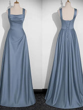 A-line Straps Floor Length Simple Prom Dress