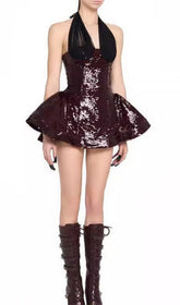 Freya Dazzling Sequin Halter Mini Dress