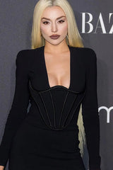 Sculpting Black Corset Mini Dress