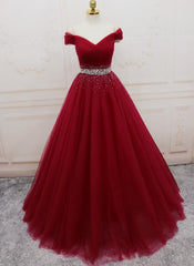 Hermoso vestido de fiesta de corte A hecho a mano