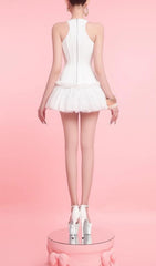 Jumanah White Corset Mini Dress