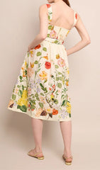 Ezria Vibrant Floral Print Midi Dress