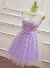 Cute Round Neckline Knee Length Homecoming Dress