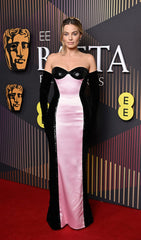 Baylee Glamorous Black & Pink Sequin Bustier Maxi Dress