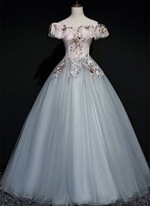 A-line Off Shoulder Long Off Shoulder Party Dress