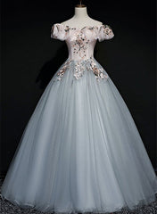 A-line Off Shoulder Long Off Shoulder Party Dress