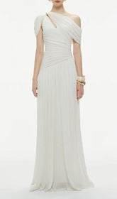 Joella One-Shoulder Ruched Maxi Dress