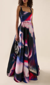 Denicia Cosmic Print Sleeveless Maxi Dress