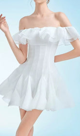 Chic Ruffle Off-Shoulder Mini Dress