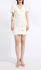Eljah Butterfly Puff Sleeve Mini Dress