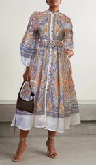 Bien Women's Bohemian Paisley Midi Dress