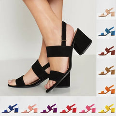 Sexy Open Toe Thick Heel Sandals High-heeled Shoes Wedding Party Shoe Lady Girl Dress Shoes