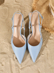 Light Blue SlingbackPumps