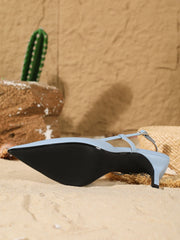 Light Blue SlingbackPumps