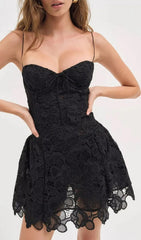 Felice Elegant Strappy Lace Mini Dress