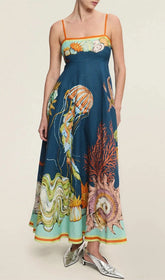 Ester Ocean's Embrace Strappy Maxi Dress