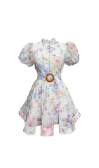 Fouad Floral Puff Sleeve Mini Dress