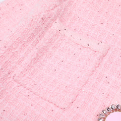 Joanna Luxe Tweed-Inspired Knit Mini Dress