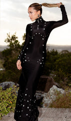 Ishana Black Embellished Maxi Dress