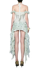 Dalilah Ethereal Corset Ruffle Mini Dress